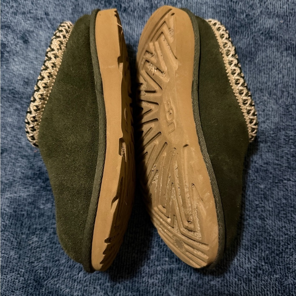 UGG Kids Green Suede Slippers - Picture 3 of 5